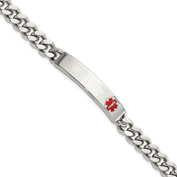 Medical ID Bracelet Stainless Steel Ultra Heavy Curb