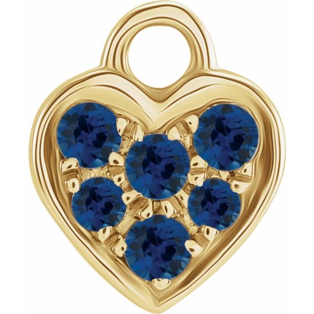 14k Gold Diamond Heart Dangle