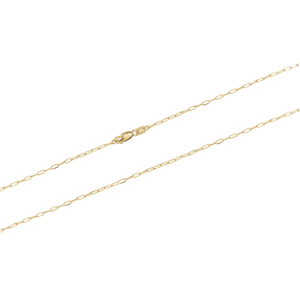 10K Gold 1.2mm Paperclip Chain
