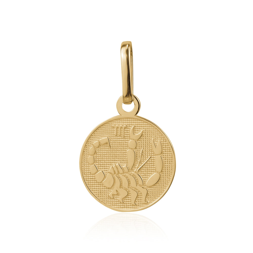 10k Gold Zodiac Pendant - medium