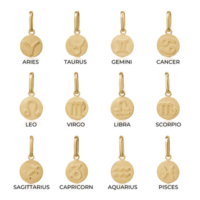10k Gold Zodiac Charm - small