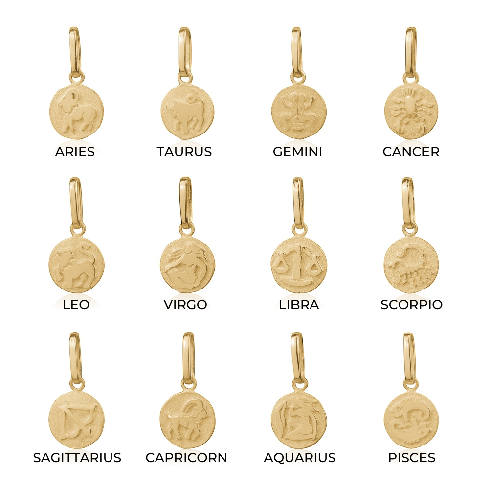 10k Gold Zodiac Charm - small