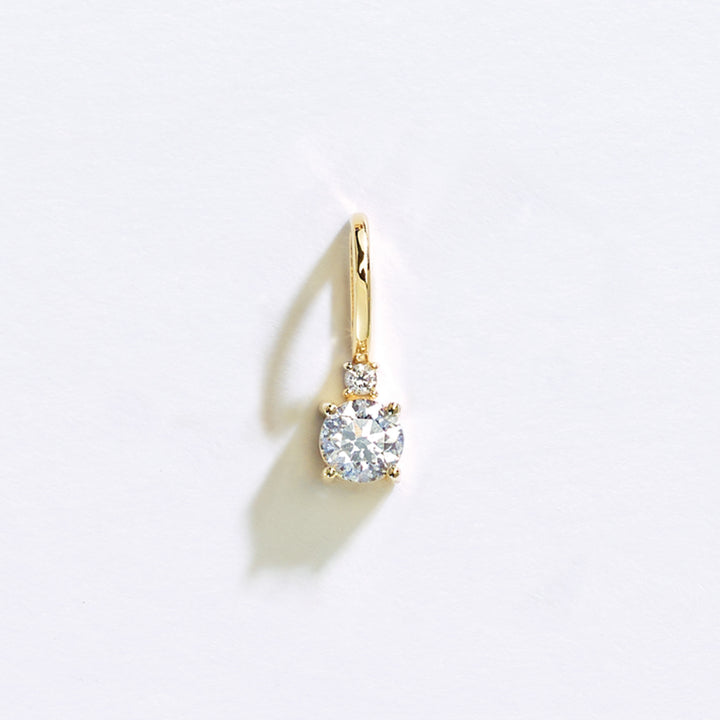 14k Gold Birthstone & Diamond Pendant