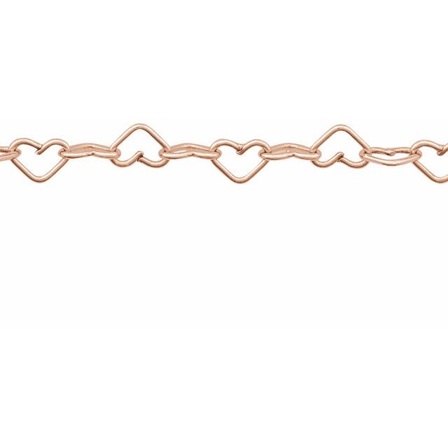 14k Gold 3.2mm Heart Chain - Infinity Bracelet