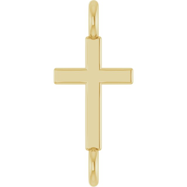 14K Tiny Gold Cross Link Charm