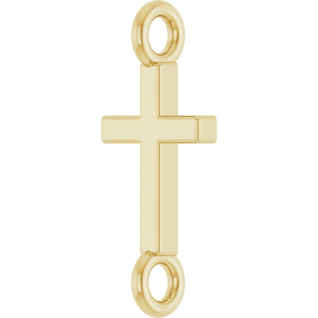 14K Tiny Gold Cross Link Charm