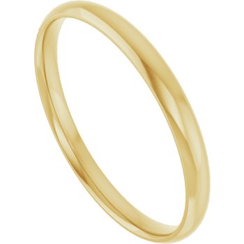 Zephyr - Yellow Gold Ultralight Domed Band