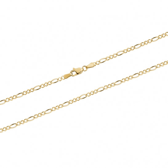 10K Gold 2.5mm Figaro Chain