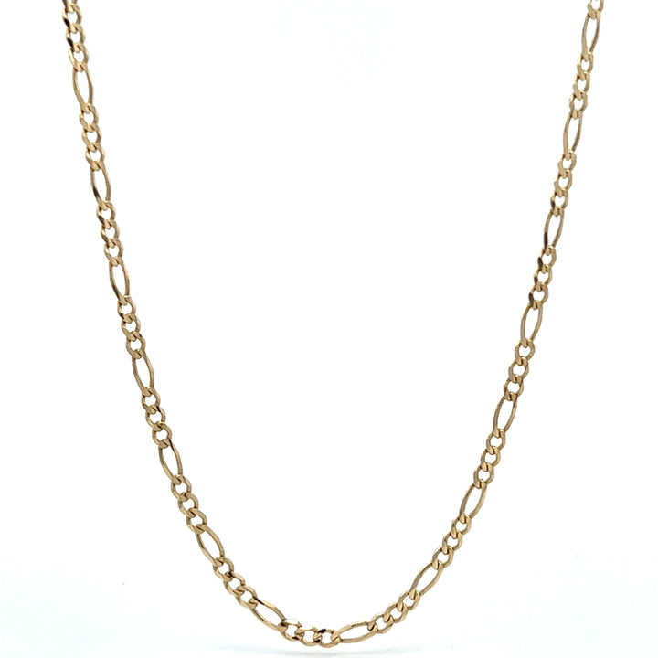 10K Gold 2.5mm Figaro Chain