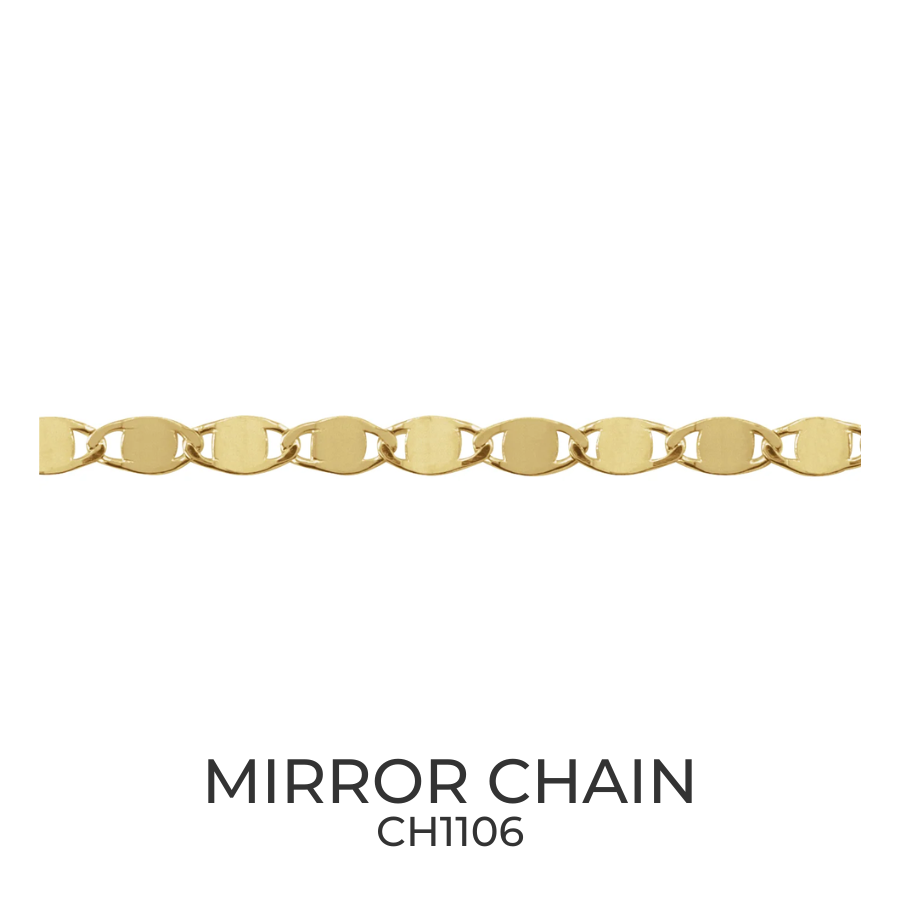 14k Gold 2.7mm Mirror Chain