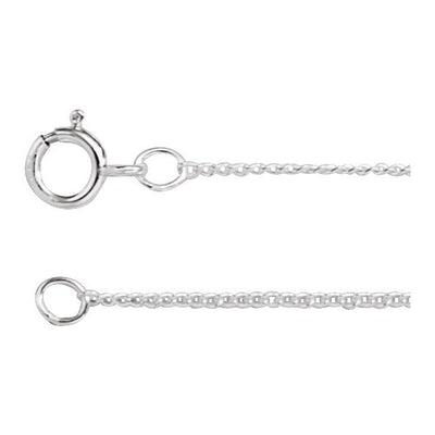 Sterling Silver 1mm Curb Chain - Bright