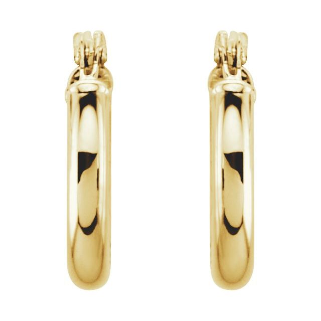 14k Gold Huggie Hoop Earrings
