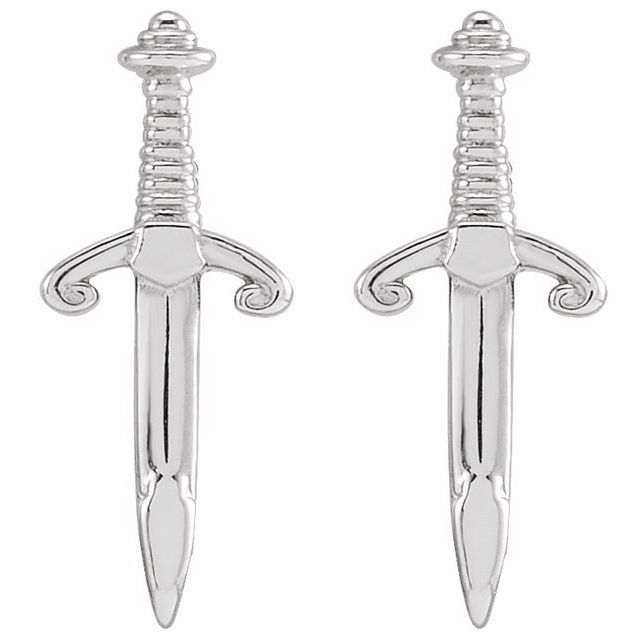 Sterling Silver Dagger Earrings