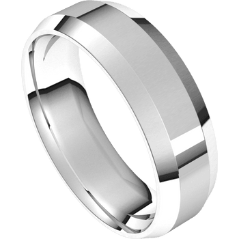 Paramount - White Gold Flat Bevelled Band