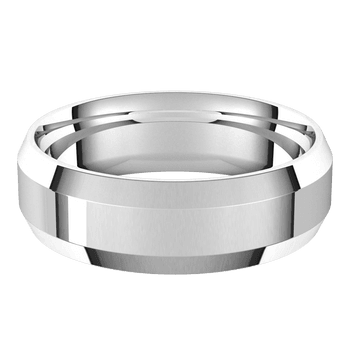 Paramount - White Gold Flat Bevelled Band