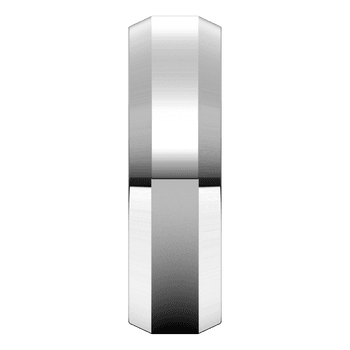 Paramount - White Gold Flat Bevelled Band