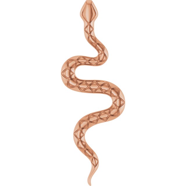 14k Gold Snake Pendant