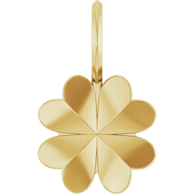 14K Gold Four-Leaf Clover Charm