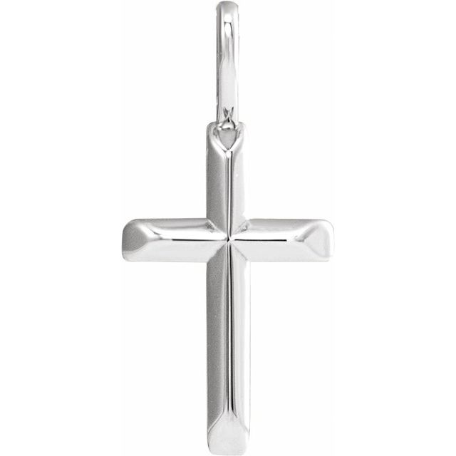 Silver Knife-Edge Cross Pendant