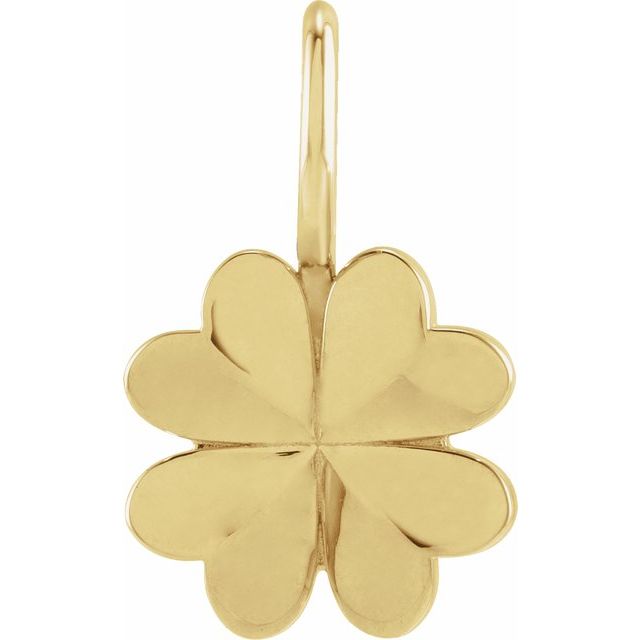 14K Gold Four-Leaf Clover Charm