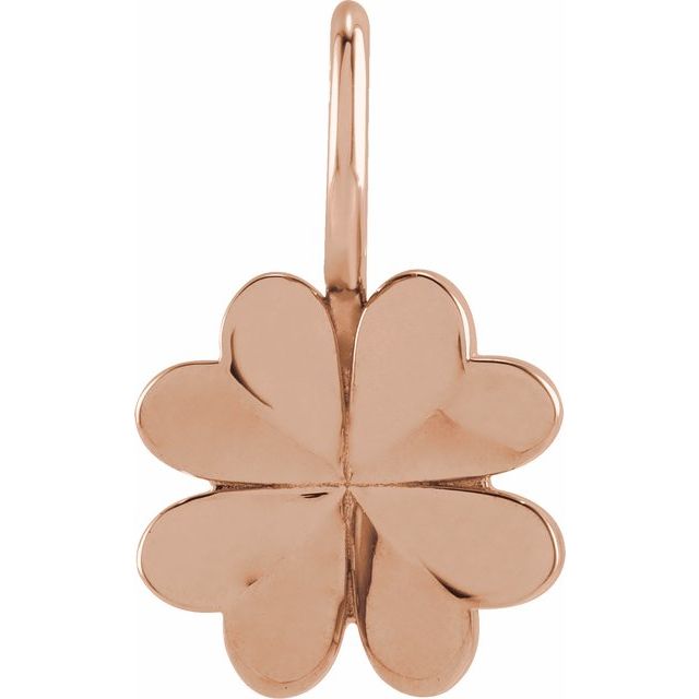 14K Gold Four-Leaf Clover Charm