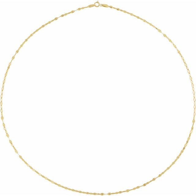 14K Gold 1.9 mm Keyhole Chain