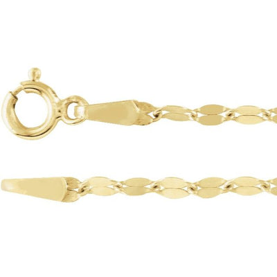 14K Gold 1.9 mm Keyhole Chain