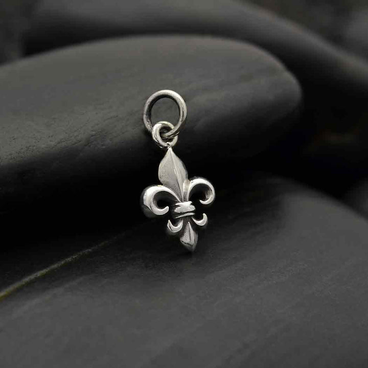 Sterling Silver Fleur de Lys Charm 17x8mm