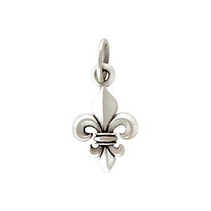 Sterling Silver Fleur de Lys Charm 17x8mm