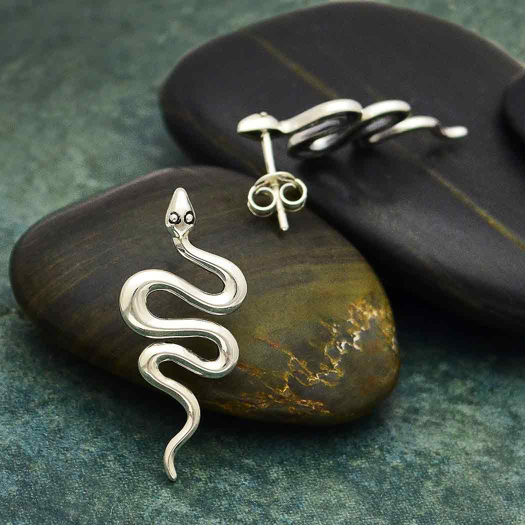 Large Snake Post Earrings