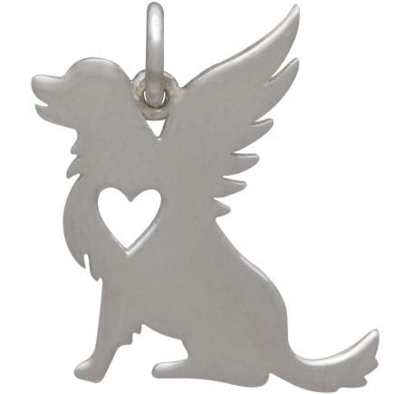 Angel Dog Charm