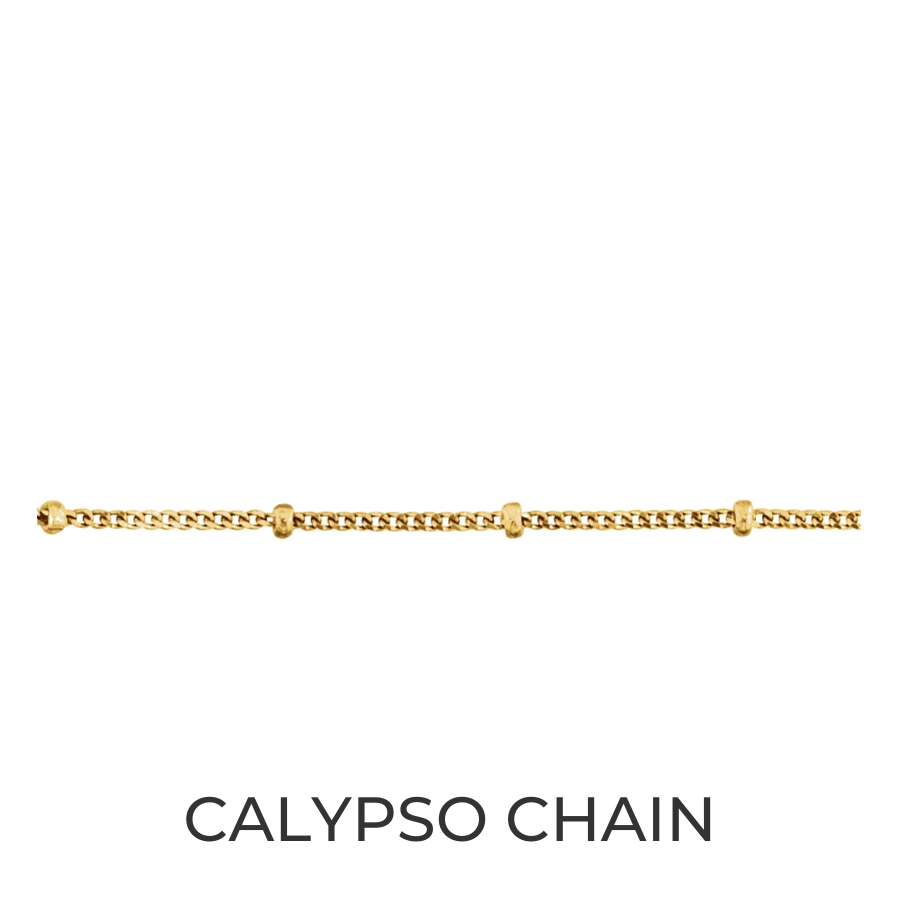 14K Gold Filled Calypso Beaded Curb Chain
