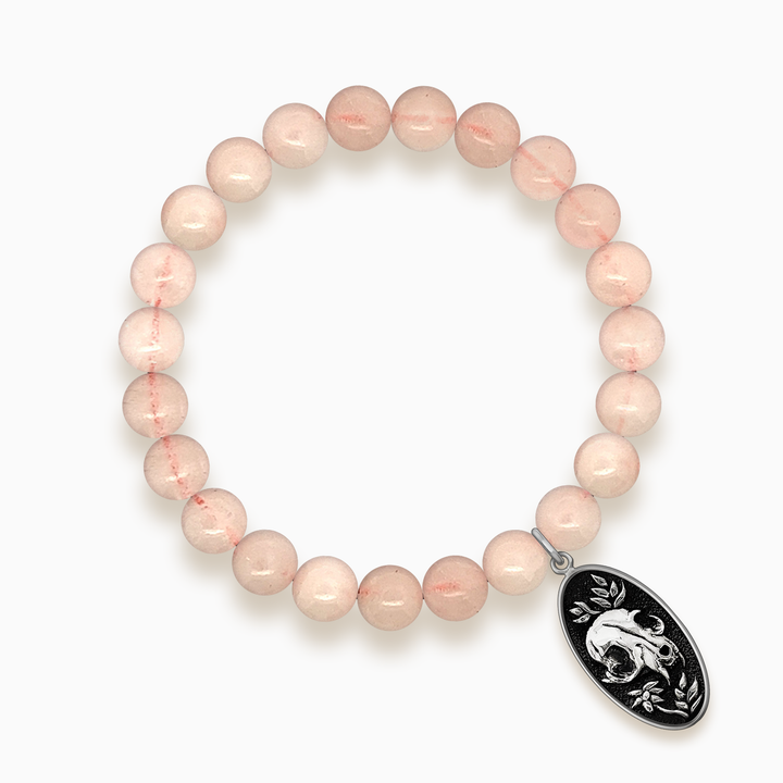 Gemstone Stacker Bracelet With Felis Mortem Charm