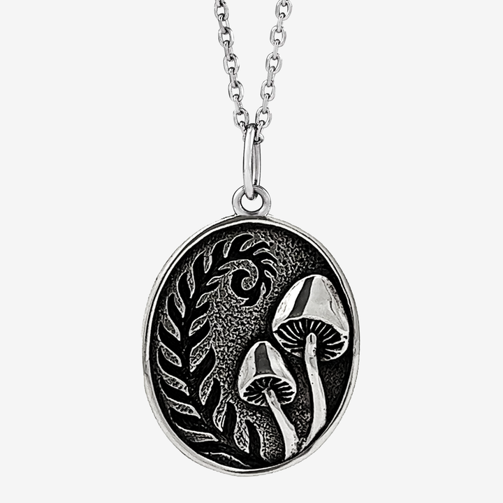 Sterling Silver Fern and Mushroom