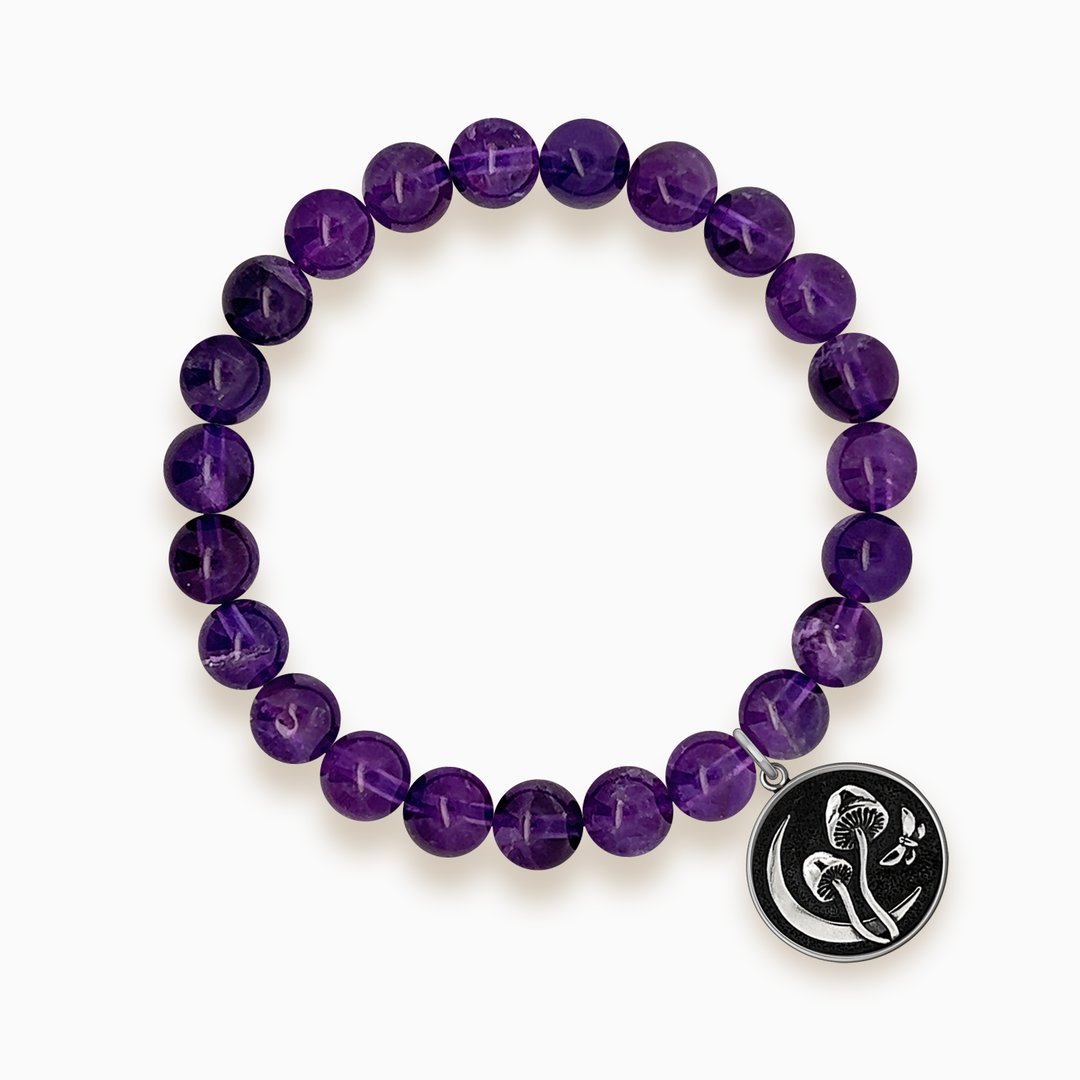 Gemstone Stacker Bracelet With Fungus Lunae Charm