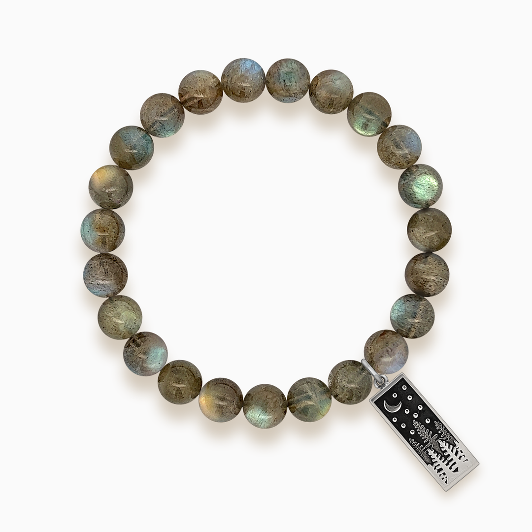 Gemstone Stacker Bracelet With Great Outdoors Charm