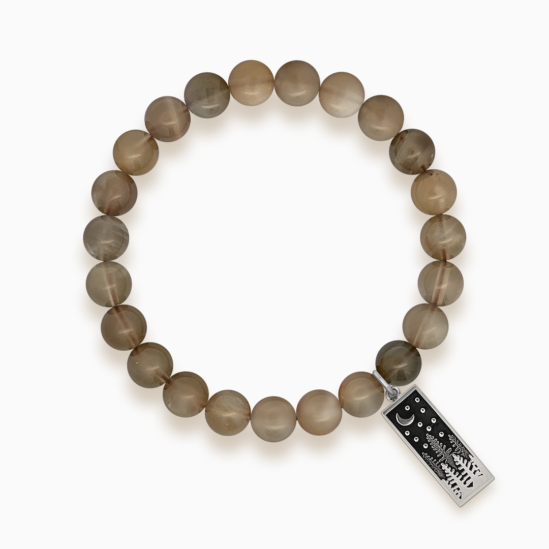 Gemstone Stacker Bracelet With Great Outdoors Charm