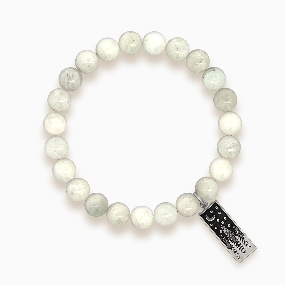 Gemstone Stacker Bracelet With Great Outdoors Charm