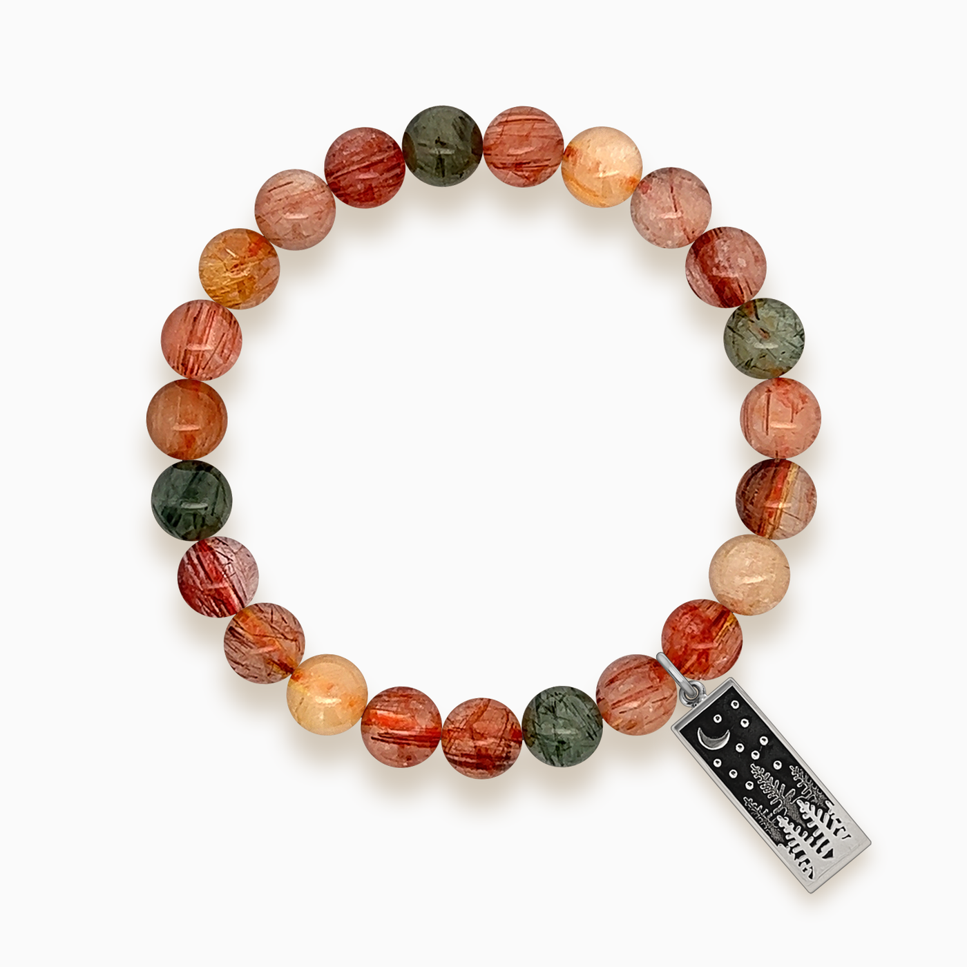Gemstone Stacker Bracelet With Great Outdoors Charm