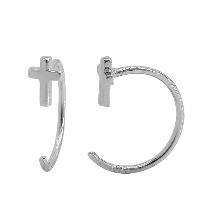 Sterling Silver Open Hoop Earrings