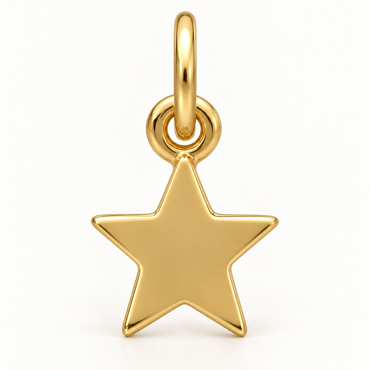 Star Charm 6x12mm
