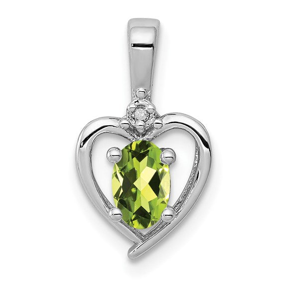 Lovestone Pendant - Sterling Silver & Birthstone Diamond Pendant