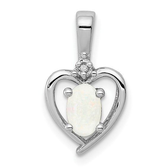 Lovestone Pendant - Sterling Silver & Birthstone Diamond Pendant