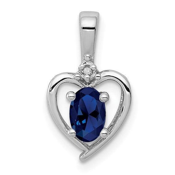 Lovestone Pendant - Sterling Silver & Birthstone Diamond Pendant