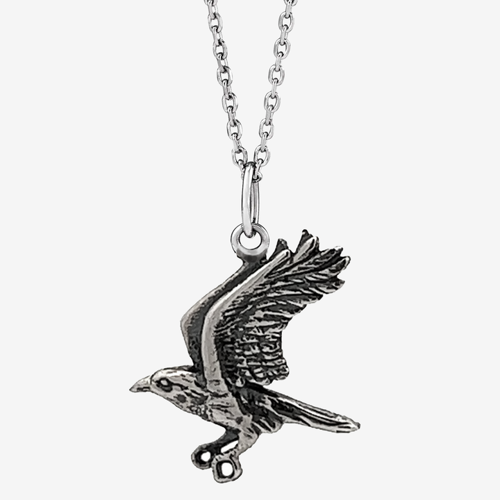 Sterling Silver Flying Raven