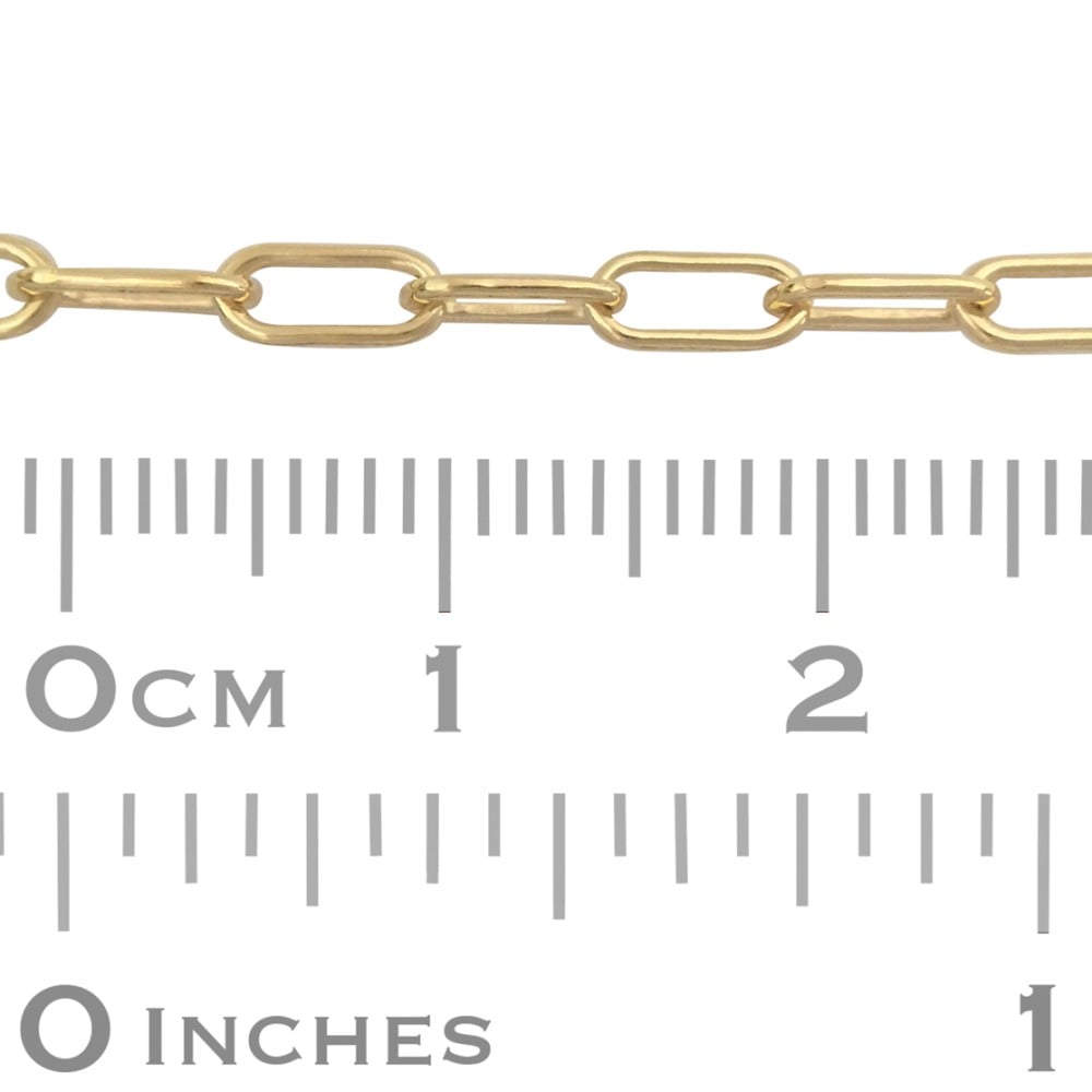 14K Gold Filled 2.5mm Chunky Rounded Paperclip Link Chain - Infinity Bracelet