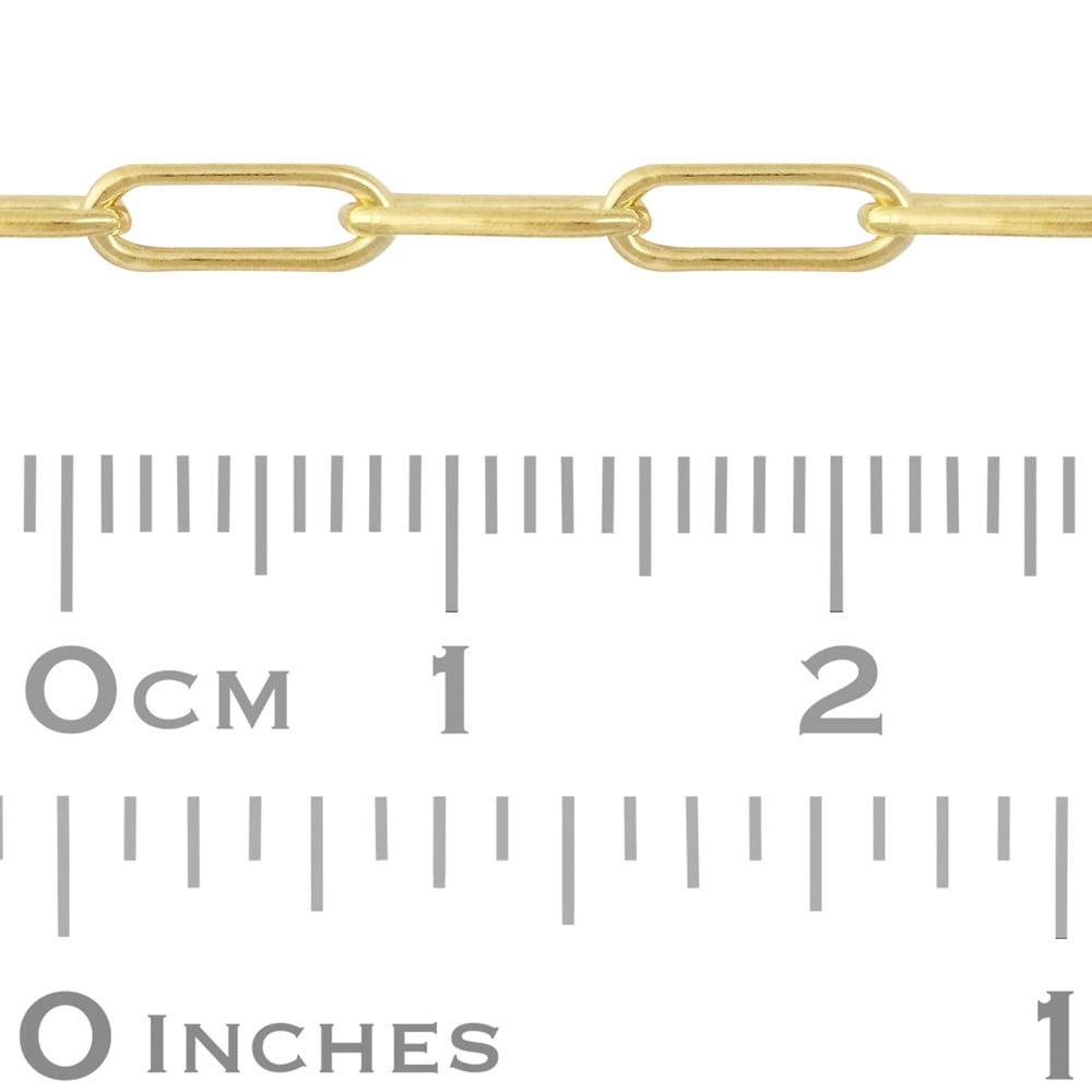 14K Gold Filled 2.9mm Chunky Rounded Paperclip Link Chain - Infinity Bracelet
