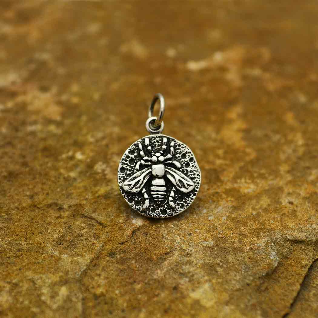 Sterling Silver Bee Ancient Coin Charm