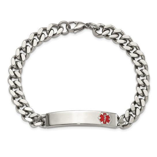 Heavy Stainless Steel Medical ID Bracelet