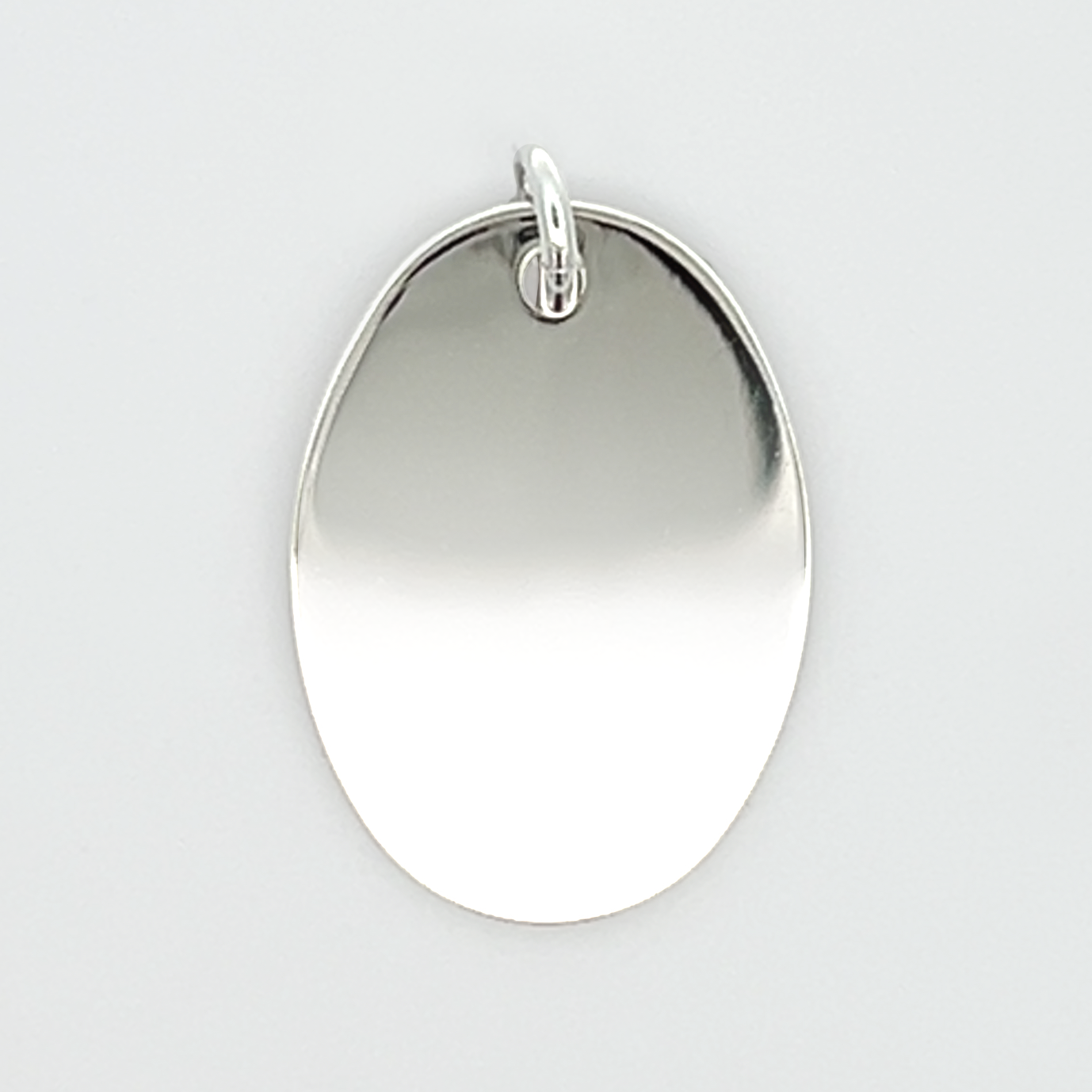 Sterling Silver Engravable 25x18mm Oval Charm